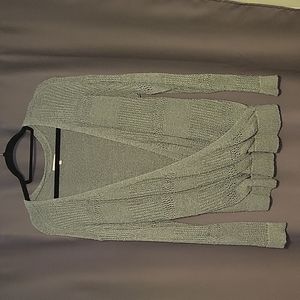 Open stitch wrap style sweater